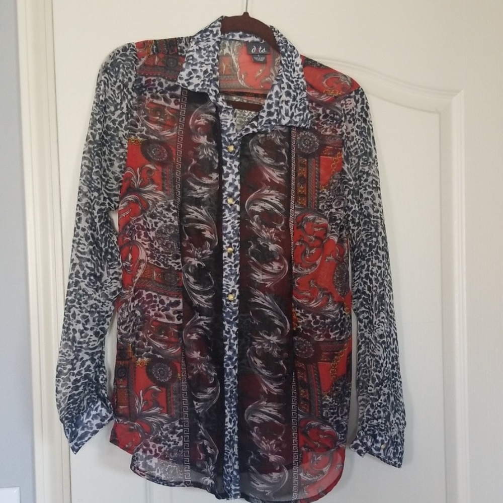 Multi-colored Sheer Shirt